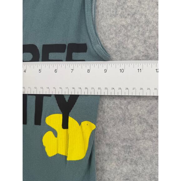 NWT FREECITY 1999 Super Vintage Surplus Blue Ribbed Tank Top Size X-SMALL - Picture 8 of 10